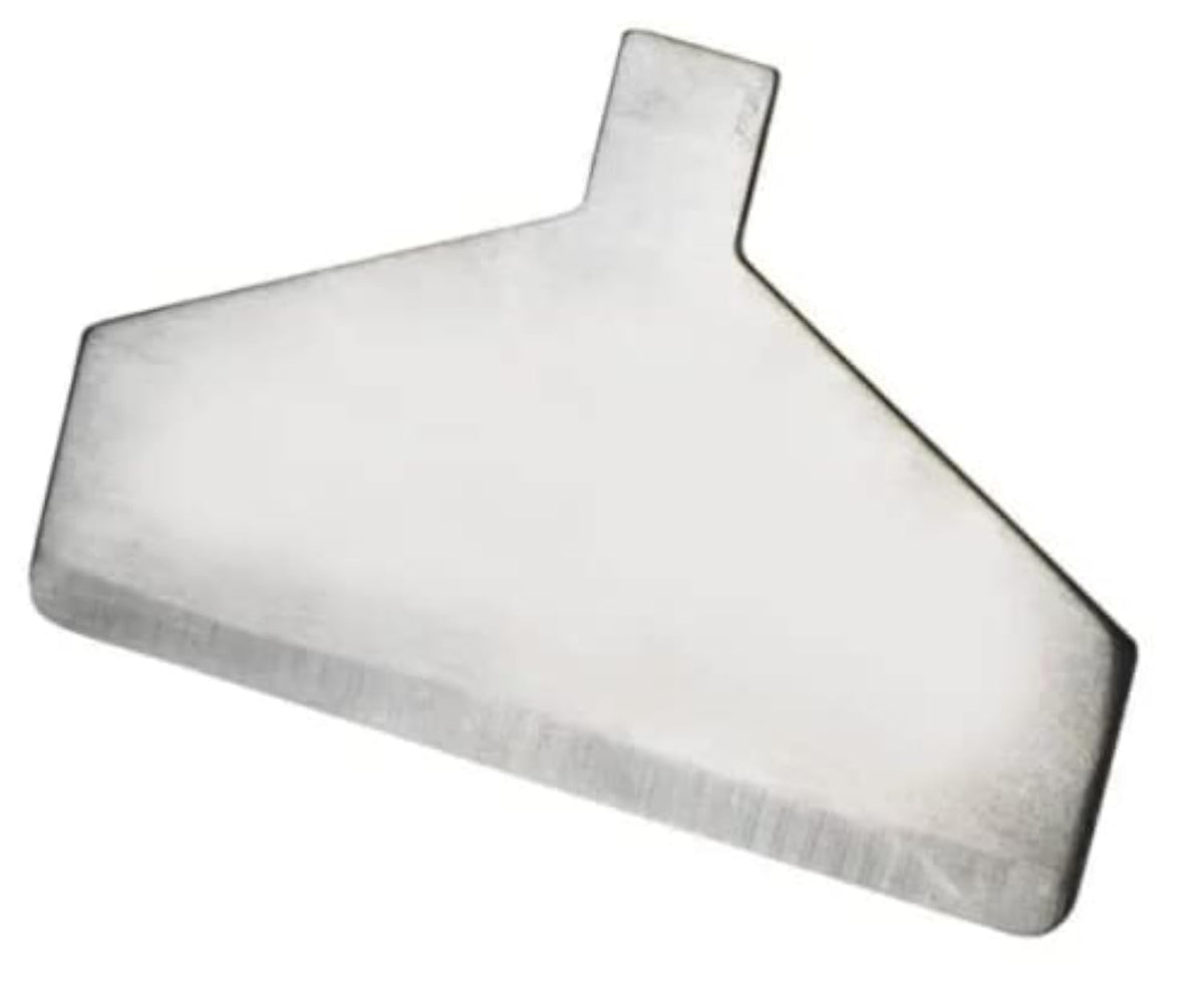 Grill Scraper Blade by Winco – small, Aluminum, metalic, Model SCRP-5B