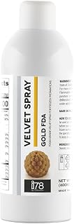 Silikomart Velvet Spray Cocoa Butter Finishing Mist for Entremets and Mousses, Gold, 400ml