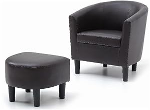 Glory Furniture Salem G00203-C Chair+Ottoman Dark Brown