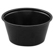 Dcc P200BLK Polystyrene Portion Cups44; 2 oz. - Black