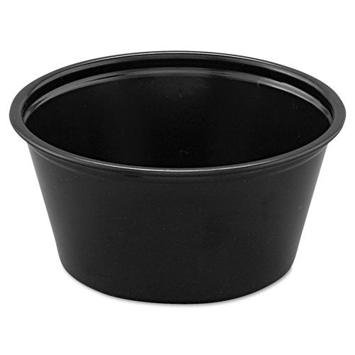 Dcc P200BLK Polystyrene Portion Cups44; 2 oz. - Black