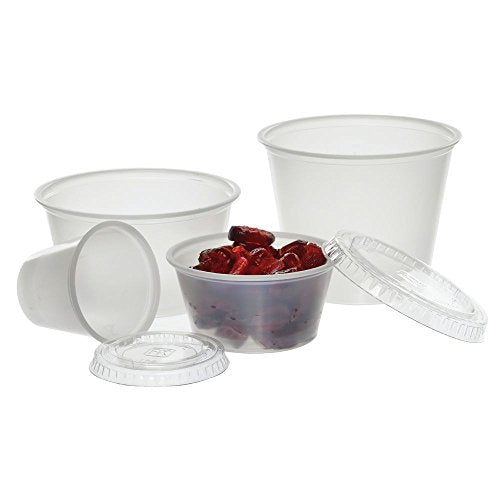Plastic Portion Cup 4 oz Clear Polystyrene - 3" Dia x 1 3/4 D 2500 per Case