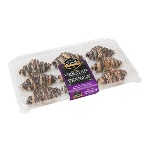 The Worthy Crumb Two Bite Chocolate Croissants by Give and Go Foods – Small, Pack of 12
