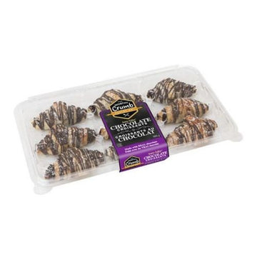 The Worthy Crumb Two Bite Chocolate Croissants by Give and Go Foods – Small, Pack of 12