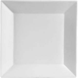 CAC China City Arts China Kingsquare Porcelain Square Plate, Super White, 6" | 36/Case
