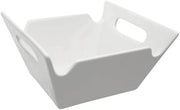 10 Strawberry Street Whittier 4"/3 Oz Square Bowl with Handles, Set of 6, White