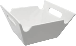 10 Strawberry Street Whittier 4"/3 Oz Square Bowl with Handles, Set of 6, White