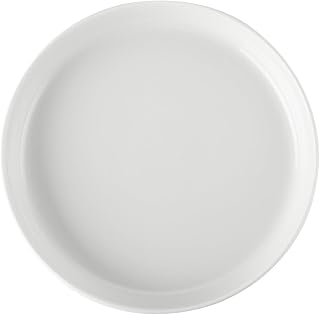 CAC China OLA-7 Orlando Plate Strt Side White 7-3/4" Porcelain Round, Super white, Set of 24