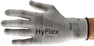 Ansell HyFlex 18 Gauge Cut Resistant ESD Knitted Glove, Size 6