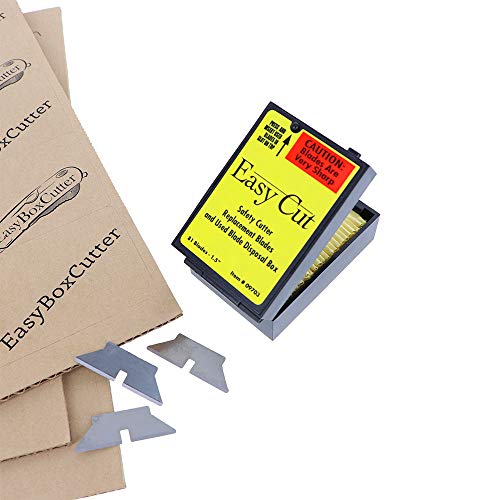 Replacement Blades for Easy Cut™ Carton Cutter by RACO INDUSTRIES LLC – Metal, Grey, Pack of 81, Model 789797097031
