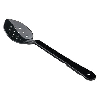 Perforated Black Polycarbonate Serving Spoon - 13"L by HUBERT – Medium, Polycarbonate, Black, Model 0410011.BLACK