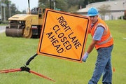 Accuform FRC786 Traffic Signs Sign Stands TILT-ADJUST SINGLE SPRING SIGN STAND Option: Standard