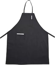 Winco BA-PBK Cotton/Poly Black Bib Apron