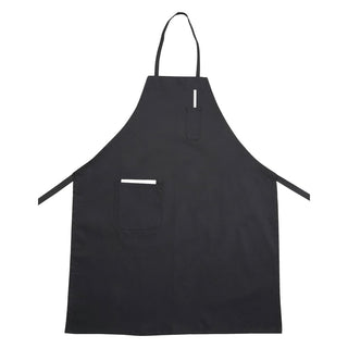 Cotton/Poly Black Bib Apron by Winco – One Size, Polycotton, Black, Model BA-PBK