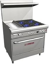 Southbend H4361D-1G 36" Ultimate Restaurant Gas/Electric Range w/(4) Standard Burners, 12" Left Griddle & (1) Electric Hybrid Standard Oven