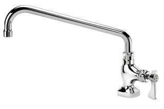 Royal Series Single Wall Mount Pantry Faucet by Krowne – 17"L x 14"W x 8"H, Brass, Chrome, Model 16-201L
