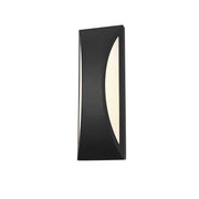 Zayn LED Outdoor Wall Sconce Black by Lighting Design – 8.2", Iron, Black, Model OD407W14BK
