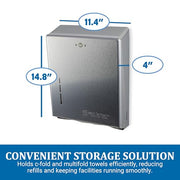 Carlisle FoodService Products Silver / 500 Multifold/300 C-Fold / 1 Paper Towel Holders