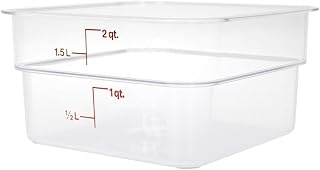 Cambro 2SFSCW135 CamSquare Food Container 2 qt. 7-1/4" x 7-1/4" x 3-7/8" clear