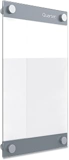 Quartet Glass Whiteboard, Magnetic Dry Erase Board, 8-1/2" x 11", with Customizable Templates, White Dry Erase Surface, Infinity (GI8511)