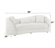 Contemporary Asymmetrical Sofa in Cloud Gray Fabric by Best Quality Furniture – Fabric, Grey, Model S71-S