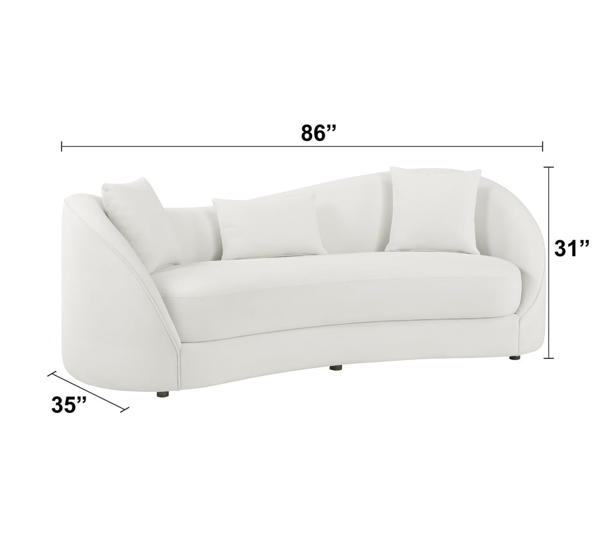 Contemporary Asymmetrical Sofa in Cloud Gray Fabric by Best Quality Furniture – Fabric, Grey, Model S71-S