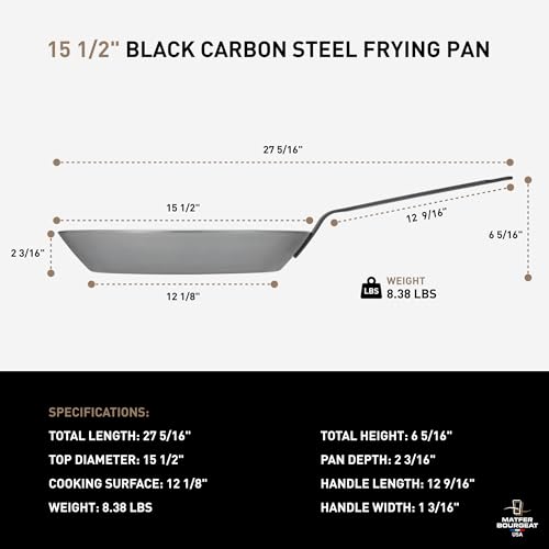 Matfer 15 1/2" / Gray / Frying Pan Woks & Stir-Fry Pans
