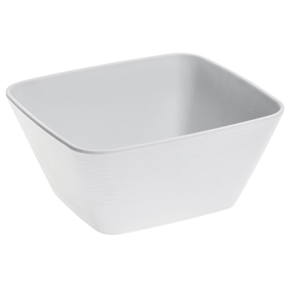White Serving Bowl Soft Square - 7"L x 6 1/2"w x 3 1/10"H by HUBERT – Melamine, White, Model M2339-WHITE