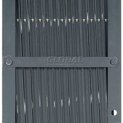 Double Folding Security Gate by Global Industrial – 85"L x 97"W x 4"H, Steel, Gray, Model 620880
