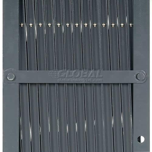 Double Folding Security Gate by Global Industrial – 85"L x 97"W x 4"H, Steel, Gray, Model 620880