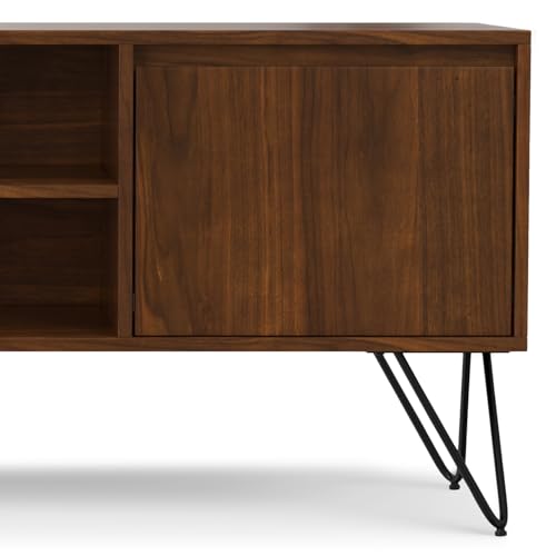 SIMPLIHOME Walnut Veneer / 60 inch / Low TV Stand Television Stands & Entertainment Centers
