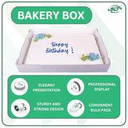 SOUTHERN CHAMPION TRAY 1 / White Non-Window / 26" x 18" x 4" Bakery Take Out Containers