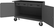 Durham 3414-RM-FL-95 Mobile Bench Cabinet, 2 Drawer, mat