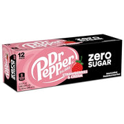 Dr Pepper Zero Sugar Strawberries and Cream / 12 FL Oz (Pack of 12) / 1 Soft Drinks