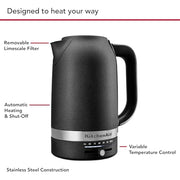 KitchenAid Cast Iron Black / 1.8 Quarts / 1.7 liters Electric Kettles