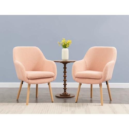 Convenience Concepts Sherpa Blush / Chair / (L) 25.25 in. x (W) 26.75 in. x (H) 33.5 in. Chairs