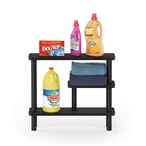 Furinno Espresso/Black / Side Rack / Contemporary Bathroom Shelves