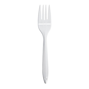 Dart F6BW 6.125 in Med Wt White Fork (Case of 1000)