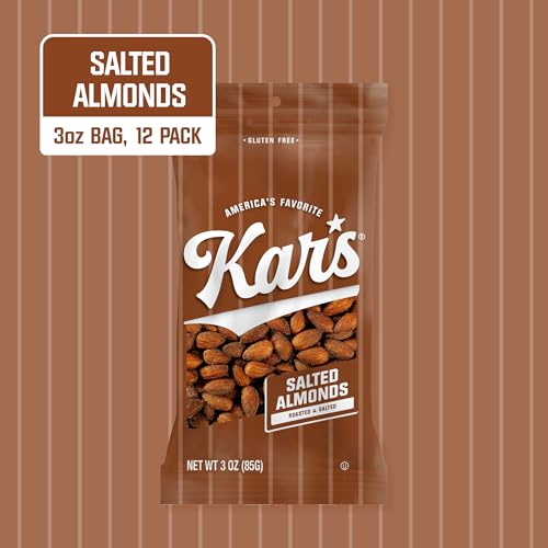 Kar's Roasted and Salted / 3 Ounce (Pack of 12) / 1 Almonds