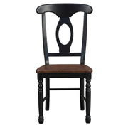 British Isles Brown Side Chair Set by Starlight Canyon Home – Solid Rubberwood, Brown, Pack of 2