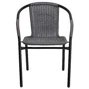 Flash Furniture Grey / Set of 2 / Contemporary Patio Dining Chairs
