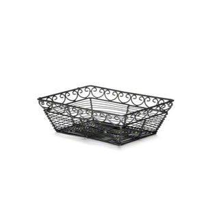 9" Rectangular Basket - Mediterranean Series by Tablecraft – Rectangular, Black, Model BK27209