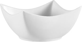 CAC China SHA-B8 Sushia 8-1/4-Inch 64-Ounce Super White Porcelain Square Salad Bowl, Box of 24