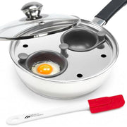 Modern Innovations 2 Egg Cups Pan / Silver / 2.0 cups Egg Poachers