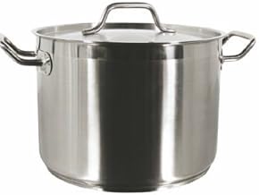 Thunder Group 12 quart 18/8 Steel stock pot w/lid, comes in each