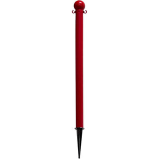 Light Duty 36" Ground Pole by Mr. Chain – 10"L x 17"W x 36"H, Hdpe With Uv Inhibitors, Red, Model 91305