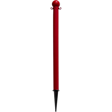 Light Duty 36" Ground Pole by Mr. Chain – 10"L x 17"W x 36"H, Hdpe With Uv Inhibitors, Red, Model 91305