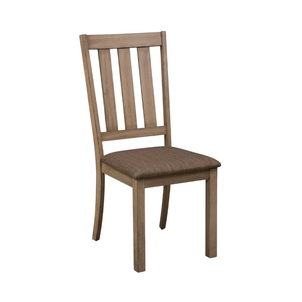 Rubberwood Slat-Back Side Chairs Set of by Starlight Canyon Home – Rubberwood Solid Frame and amp, Melamine, Brown, Pack of 2