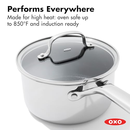 OXO 2.5QT Saucepan with Lid / Stainless Steel / 2.5 quarts Saucepans