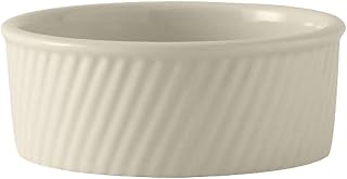 Tuxton BEX-2004 Vitrified China Souffle, Swirl Sides, 18 oz, Eggshell (Pack of 12),